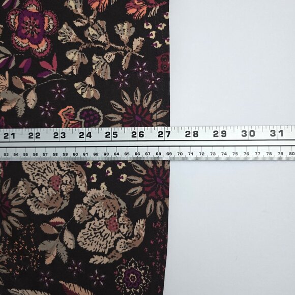 Christopher & Banks Puff Long Sleeve Scoop Neck Brown Multi Floral Print XL New - Picture 6 of 7